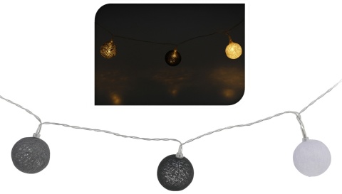 Łańcuch girlanda bombkowy 10led 4cm