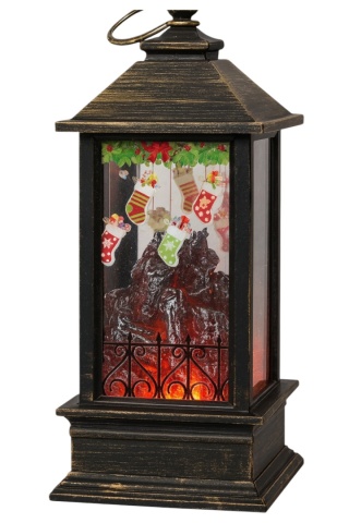 Mini latarenka podświetlana LED z motywem świątecznym zawieszka