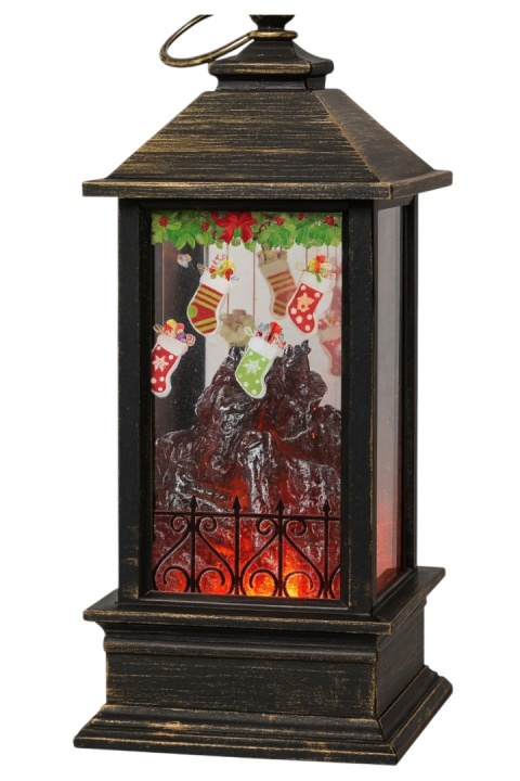 Mini latarenka podświetlana LED z motywem świątecznym zawieszka