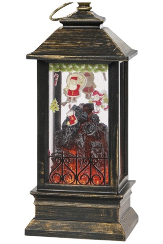 Mini latarenka podświetlana LED z motywem świątecznym zawieszka