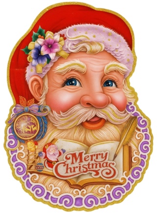 Ozdobna zawieszka świąteczna dekoracja ŚWIĘTY MIKOŁAJ 41x30cm