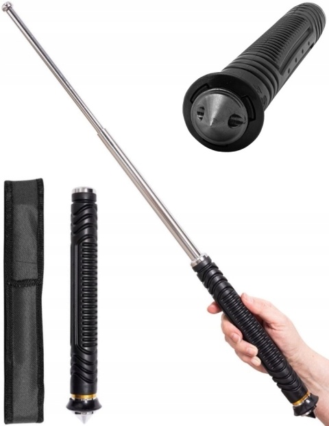 PAŁKA TELESKOPOWA BSH ADVENTURE METALOWA ROZKŁADANA ETUI ZBIJAK 655mm