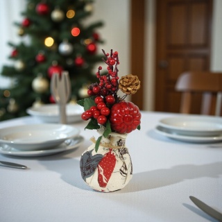 Sakiewka ozdobna dekoracja stroik świąteczny głóg