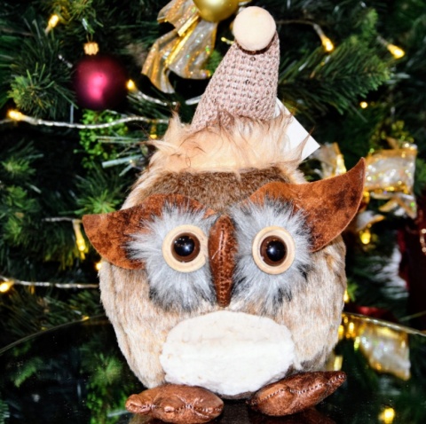 Sowa dekoracyjna Figurka świąteczna 26cm