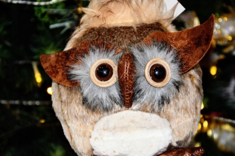 Sowa dekoracyjna Figurka świąteczna 26cm