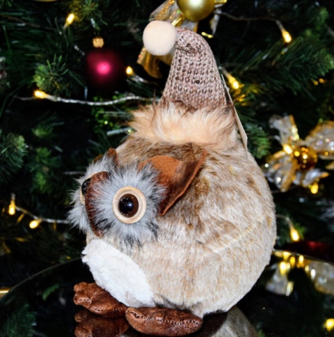 Sowa dekoracyjna Figurka świąteczna 26cm