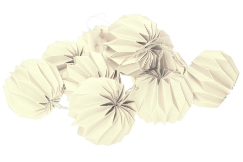 Świecące bombki na baterię 7,5 cm - 10 szt - Kremowe