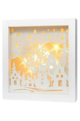 Szopka bożonarodzeniowa LED obraz podświetlany 24x24cm