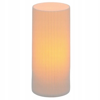 Wkład LED na Grób Biały z Ruchomym Płomieniem Cortina Żywy Płomień Tłoczony