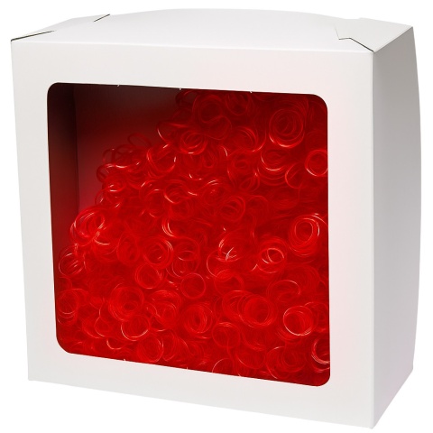 Włos anielski ozdobny czerwony 30g lameta