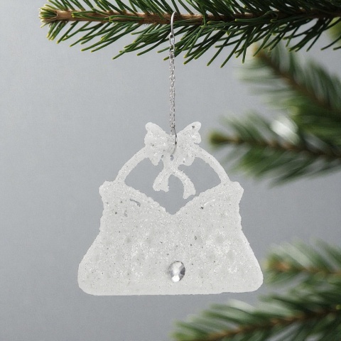 Zawieszka choinkowa Torebka BAG Biała