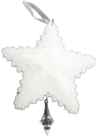 Zawieszka choinkowa śnieżynka puszysta 13cm ozdoba świąteczna