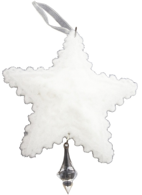 Zawieszka choinkowa śnieżynka puszysta 13cm ozdoba świąteczna