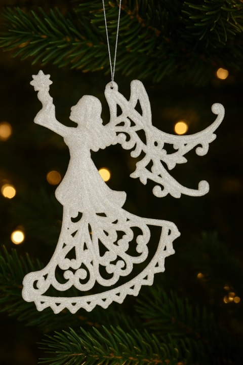 Zawieszka ozdoba bombka choinkowa Anioł 15cm