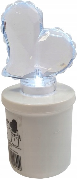 Znicz elektryczny świeca LED na baterie Cortina SERCE biały