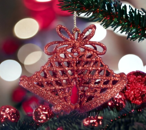 Bombka choinkowa ażurowa DZWONKI 8x11 ozdoba świąteczna 1szt