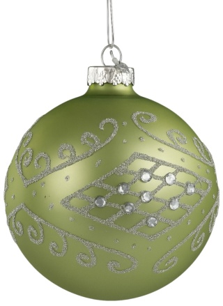 Bombka szklana ozdoba świąteczna dekoracja 10cm miętowy