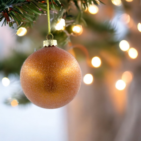 Bombka szklana ozdoba świąteczna dekoracja 8cm