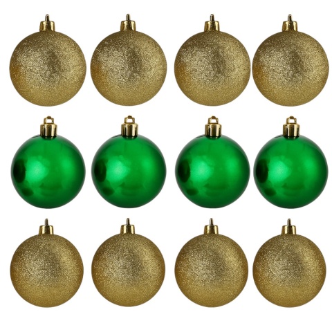 Bombki choinkowe plastikowe ozdoby świąteczne 6cm 12szt