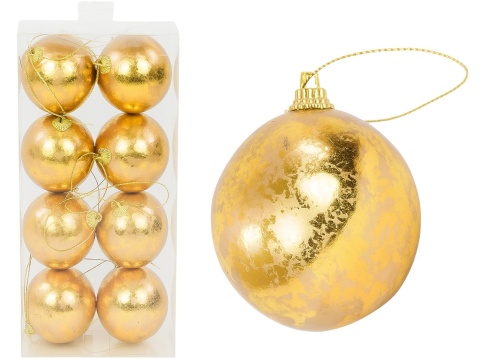 Bombki choinkowe styropianowe ozdoby świąteczne 6cm 8szt złoty