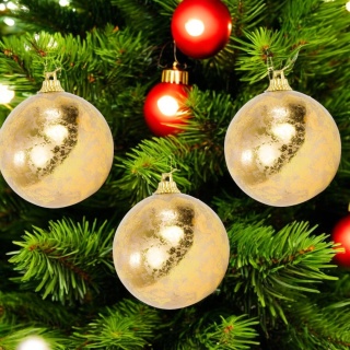 Bombki choinkowe styropianowe ozdoby świąteczne 6cm 8szt złoty