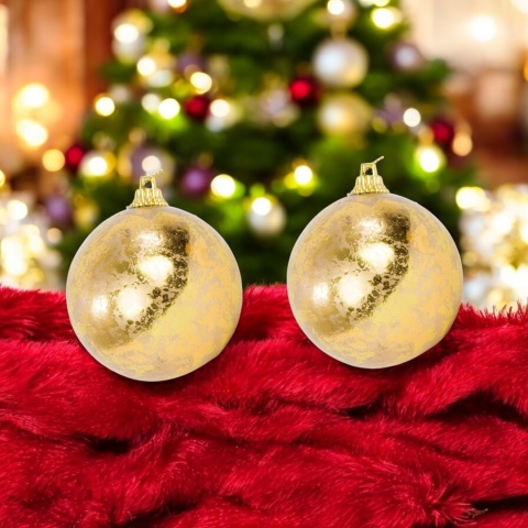 Bombki choinkowe styropianowe ozdoby świąteczne 6cm 8szt złoty