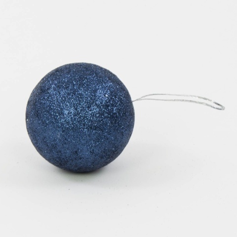 Bombki choinkowe styropianowe ozdoby świąteczne 8cm 4szt stalowo niebieski