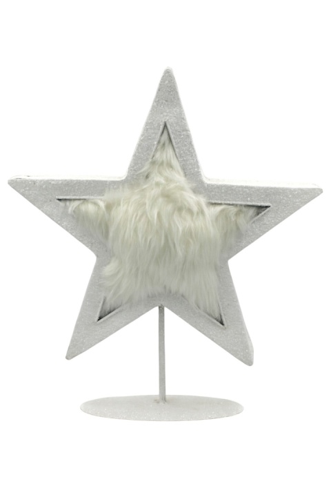 Figurka GWIAZDA biała ozdoba świąteczna dekoracja