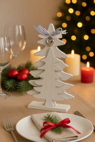 Figurka ozdoba świąteczna CHOINKA dekoracja drewniana 23cm