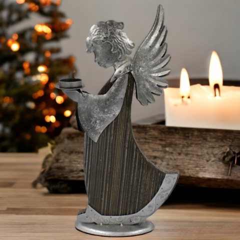 Figurka świąteczna ozdoba na Boże Narodzenie ANIOŁ 42cm