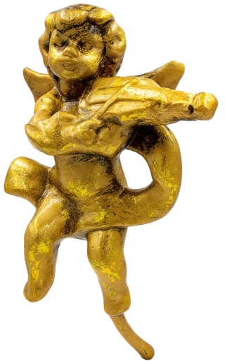 Figurka zawieszka bombka choinkowa aniołek skrzypce