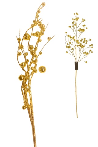 Gałązka dekoracyjna 75cm złota