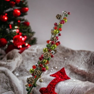 Gałązka ozdobna dekoracja świąteczna stroik 76cm