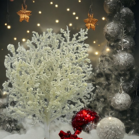 Gałązka ozdobna ozdoba świąteczna KORAL