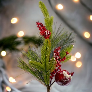 Gałązka ozdobna stroik świąteczny dekoracja na piku 80cm