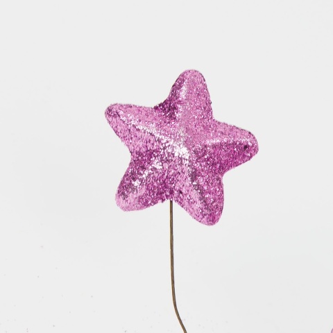 Gwiazda styropianowa gwiazdka na drucie 4cm lawenda wiązka 6szt