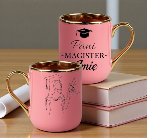 Kubek PREMIUM prezent PANI MAGISTER z imieniem upominek zakończenie studiów