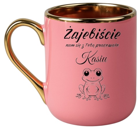 Kubek PREMIUM prezent dla KOLEŻANKI Z PRACY z imieniem śmieszny upominek