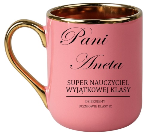 Kubek PREMIUM prezent dla NAUCZYCIELKI WYCHOWAWCZYNI PEDAGOGA z imieniem