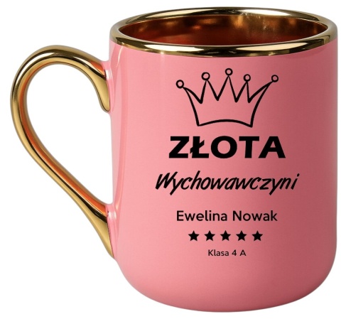 Kubek PREMIUM prezent dla NAUCZYCIELKI WYCHOWAWCZYNI PEDAGOGA z imieniem
