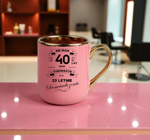 Kubek PREMIUM prezent na URODZINY 40 LAT oryginalny upominek z dedykacją