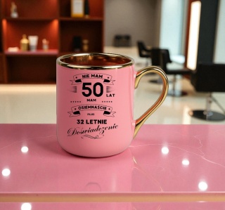 Kubek PREMIUM prezent na URODZINY 50 LAT oryginalny upominek z dedykacją