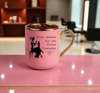 Kubek PREMIUM śmieszny prezent dla EMERYTKI zakończenie pracy Emerytura