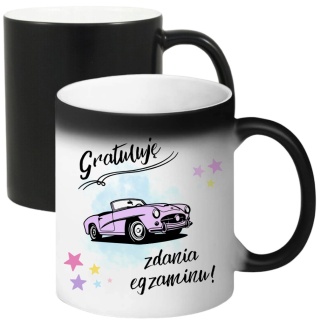 Kubek magiczny śmieszny prezent dla Młodego KIEROWCY PRAWO JAZDY