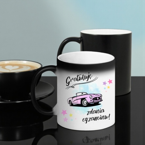 Kubek magiczny śmieszny prezent dla Młodego KIEROWCY PRAWO JAZDY