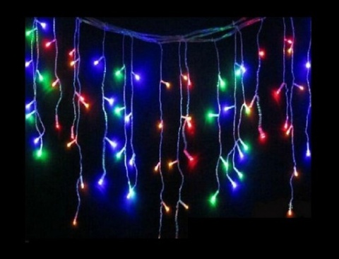 Lampki sople choinkowe ozdobne 100 Multikolor gniazdo