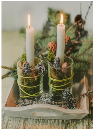 Obraz świąteczny z podświetleniem LED 30x40cm