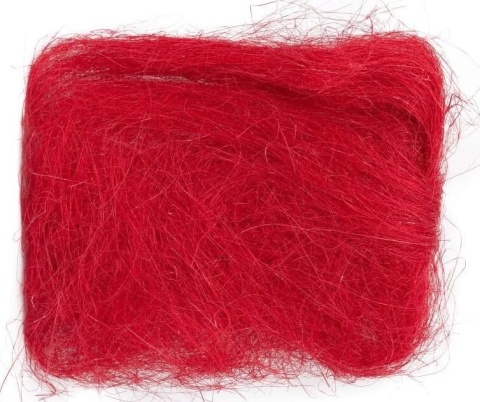 SIZAL naturalny ozdobny DEKORACJA 30g czerwony