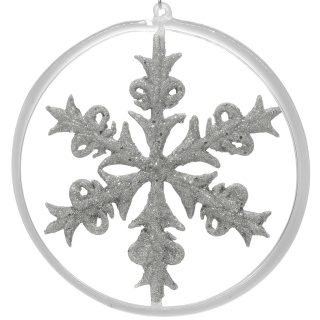 Zawieszka choinkowa śnieżynka ozdoba świąteczna bombka 15cm