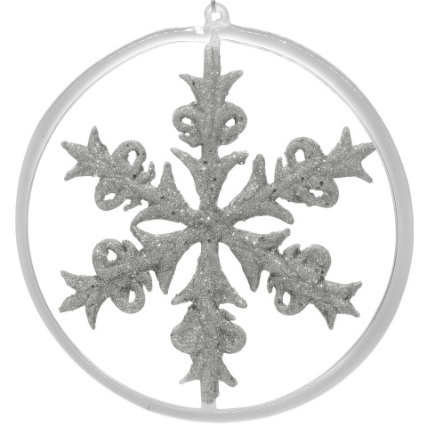 Zawieszka choinkowa śnieżynka ozdoba świąteczna bombka 15cm